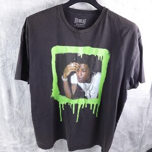 Never Broke Again Shirt Mens 2XL Black Rap Photo Graphic Tee Hip Hop Cotton